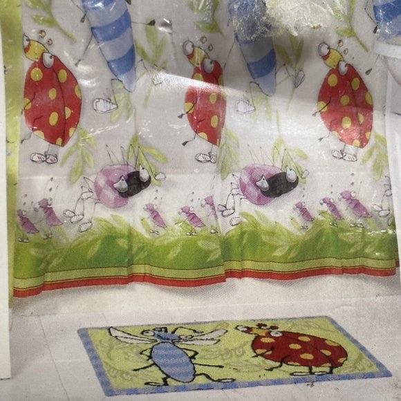 Expressions Stop Bugging Me Vinyl Shower Curtain 72X70in New - Picture 7 of 7